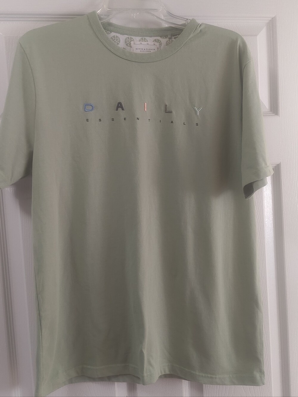 Ricky Singh Essentials Men’s Crewneck T-Shirt — Mint Green with Subtle Logo